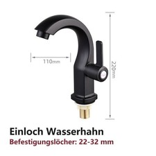 Einloch Wasserhahn Kaltwasser Armatur Waschtischarmatur Wasserhahn Für Bad WC