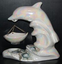 Duftöl, Delfin, Duftölbehältnis, Kerzenhalter, Duftlampe, Porzellan, Schimmernd