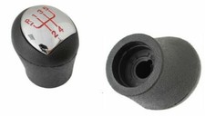 für RENAULT TWINGO 2001-2008 KNAUF SCHALTKNAUF SCHALTHEBEL 5 GANG CHROM ROT NEU