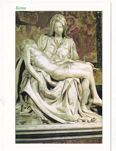 Michelangelo pieta postkarte - michelangelo,