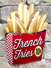 Blechschild French Fries 50 cm