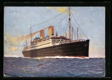 Künstler-AK Passagierschiff