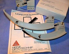 LARYNGOSKOP HEINE NOTFALLSET Kaltlicht Intubation Mac 2/3 Spatel Laryngoscope FO