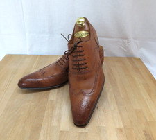 Santoni Oxford Wingtip Leder Business Schuhe Cognac Brown Gr. 7 /  41  TOP
