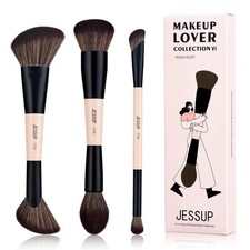 Jessup Profi Pinsel Set 6in3 Duo End Face Collection VI Make Up Liebhaber T600