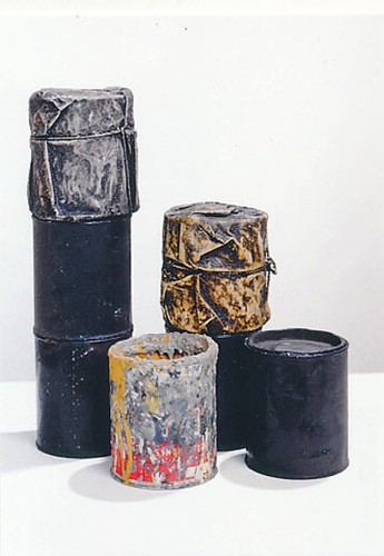 Christo wrapped cans - christo,, "wrapped