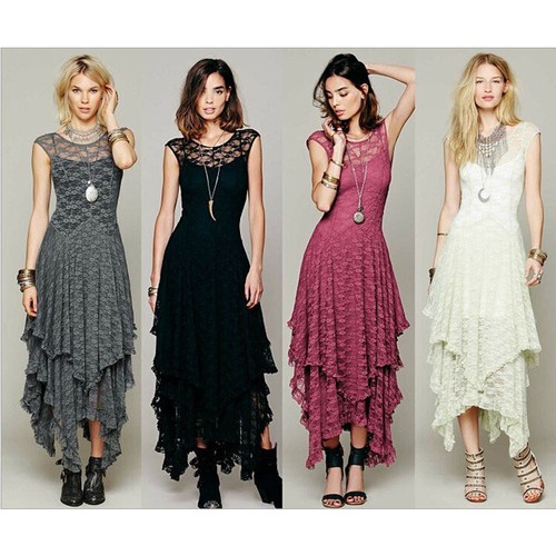 Sommer kleid asymmetrisch - kleid,