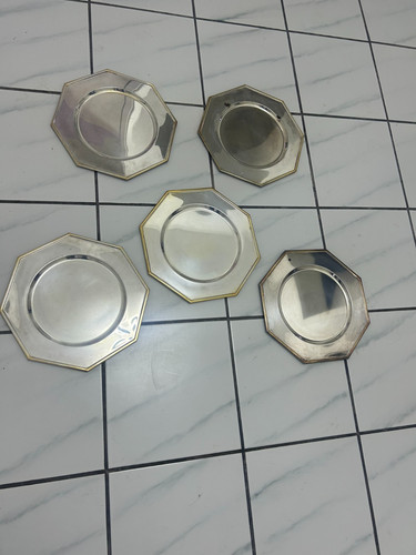 Platzteller versilbert - 5x,