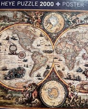 HEYE Puzzle Alte Weltkarte 2000 Teile