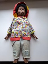 seltene Puppe, Heidi Ott, farbige Puppe, Swiss Design