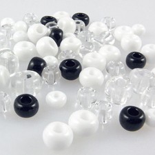 70 große Rocailles Glasperlen