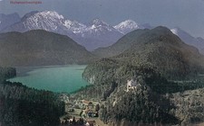 Königsschloß Hohenschwangau, bei Nacht ngl E5434