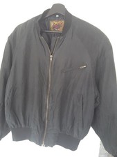 Vintage Blouson Bomberjacke Seide schwarz Gr. 36