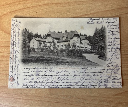 Postkarte jagdhaus thiergarten - jagdhaus,