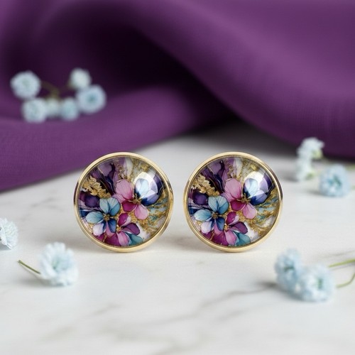 Ohrringe ohrstecker rund gold - ohrringe,