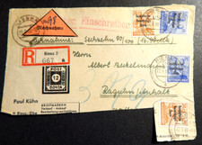 Sowjetische Zone 1948: Briefstück m. 4 FM, St.: RIESA 22.9.48 n. RAGUHN/ANHALT