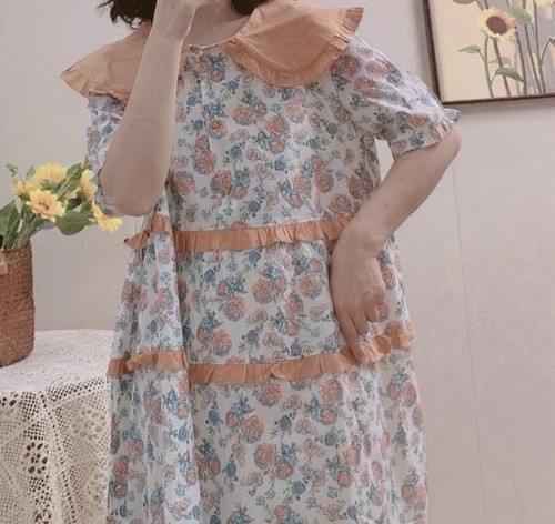 Kleid lolita blume orange - blume,