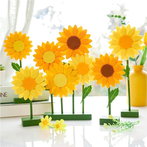Sonnenblumen dekoration filz - dekoration,
