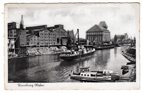 Duisburg hafen 1941 - ak,