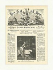 Ganz Ruhig Cabuzel Hunde Tisch Vitrine Teller Tablett Teppich Holzstich E 2560