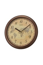 Seiko Weltkarte 33cm Wanduhr