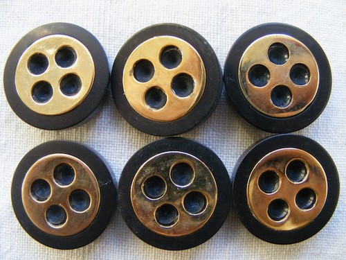 Knöpfe schwarz gold - cm,