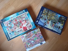 3xPuzzle 1000 Teile Paket Konvolut Weihnachten Ravensburger Bluebird vollständig