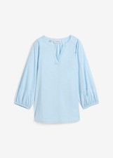 Tunika Bluse Gr. 44 Eisblau Damenbluse Hemd Shirt Tunika Oberteil Neu