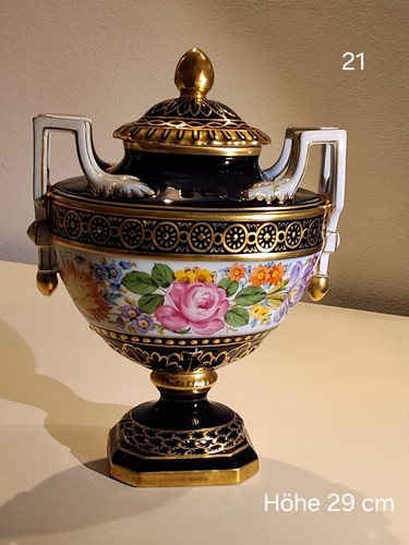 Große prunkvase mit deckel - mit,