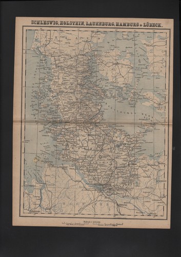 Landkarte map 1885 schleswig - map,