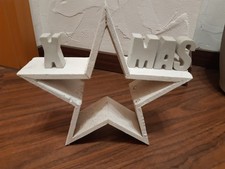 Weihnachtsdeko Holzstern mit Beton Buchstaben XMAS