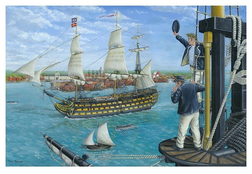 Hms victory betritt portsmouth - hms,