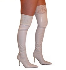 Overknee stiefel weiß - overknee,