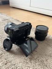 Sony Alpha 6400 Systemkamera Schwarz Sony SEL-35F18 35mm F1.8 Objektiv Top