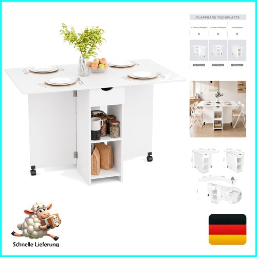 Klappbarer esstisch 120cm - klappbarer,