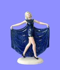 Katzhütte Hertwig Josef Lorenzl Art Deco Tänzerin Keramikfigur Goldscheider Art