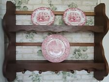 Altes Wand-, Küchen -,Teller-, Hängeregal 2 Regalfächer Hakenleiste  5 Holzhaken