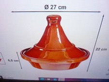 Dampfgartopf  *** Tajine *** Marakesch, Marokkanische Speisen, Ton, Durchm.:27cm