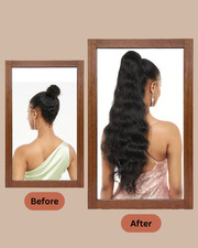 Dick Haarteil Zopf Kordelzug