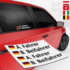 Autoaufkleber Name + Flagge Rally 4er | DTM | Motorsport | TOP Aufkleber Sticker