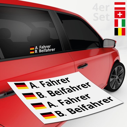 Autoaufkleber name flagge - autoaufkleber, +
