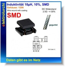 SMD-Induktivität 10 µH – 1206 – Wire Wound – gegurtet, 10St.
