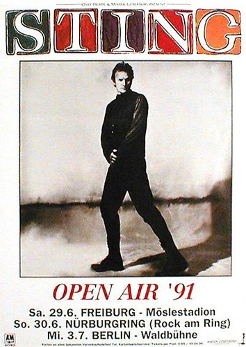 Sting rares konzertplakat von - ,