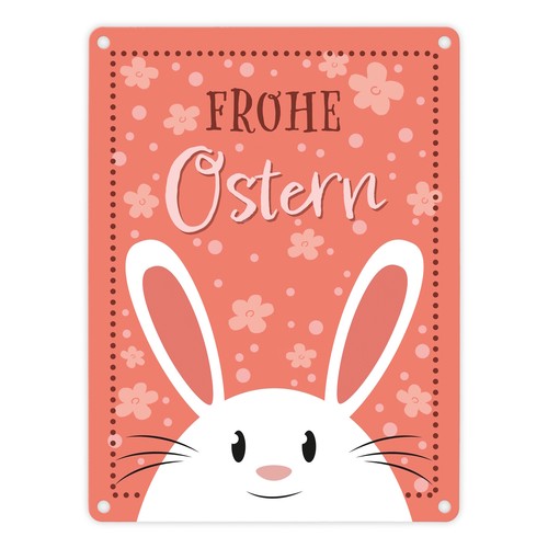 Frohe ostern metallschild - frohe,