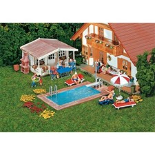 Faller H0 180542 - Swimming-Pool und Gartenhaus  Neuware