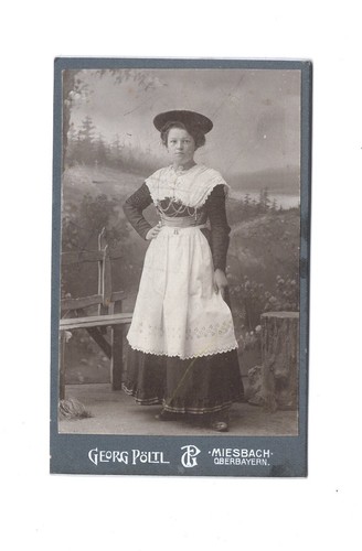 Cdv foto feine dame tracht - dame,