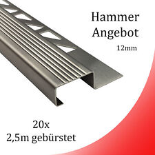 20x Edelstahl Stufenprofil