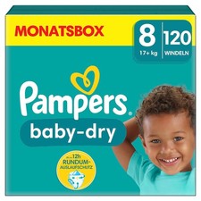 Pampers® Windeln baby-dry™ Monatsbox Größe Gr.8 (17+ kg) für Kids und Teens,...