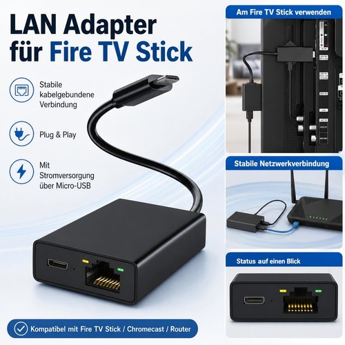 Micro usb auf rj45 ethernet - auf,