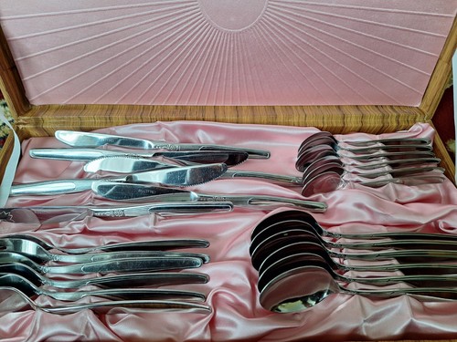 Ddr besteckkasten 6personen - besteckkasten,